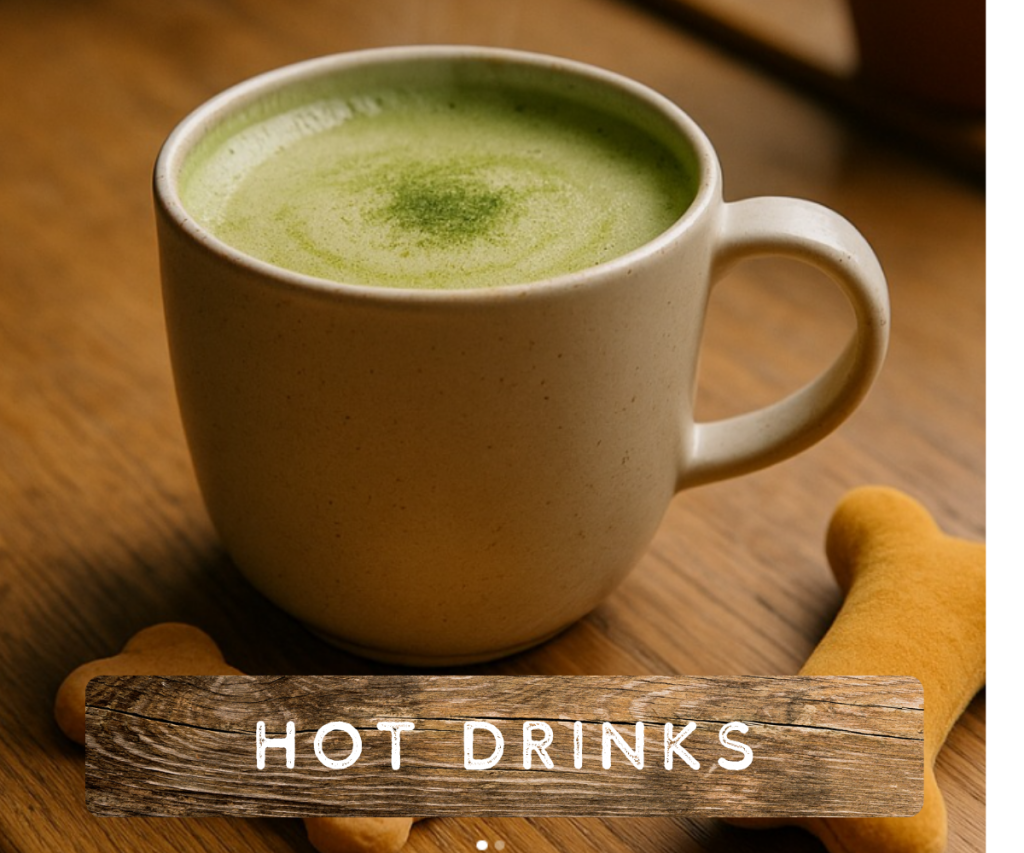 Hot drinks including hot chocolate at our dog friendly cafe in Todmorden