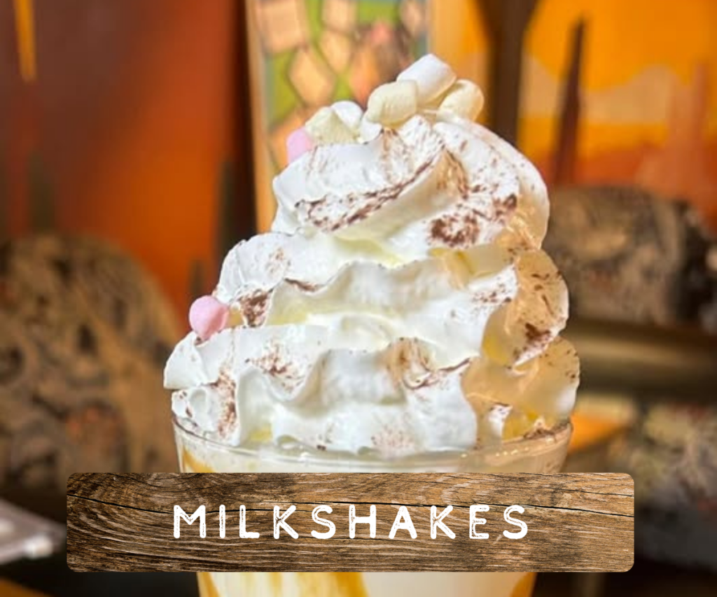 Freshly made milkshakes at Canine Country Kitchen in Todmorden