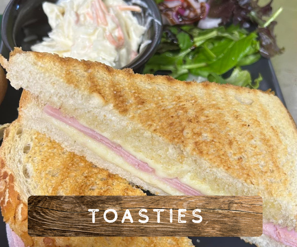 Cheese toasties with a choice of fillings at our dog friendly cafe in Todmorden